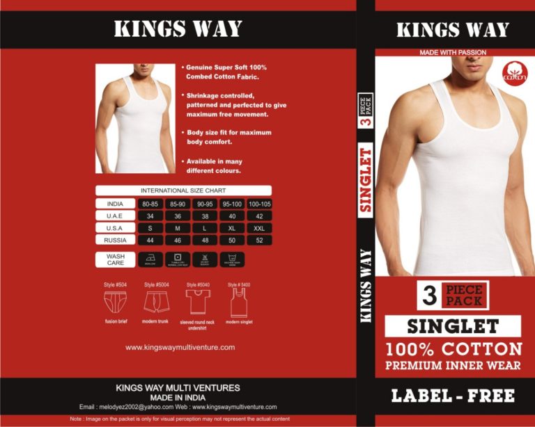 Kingsway Mens Singlets